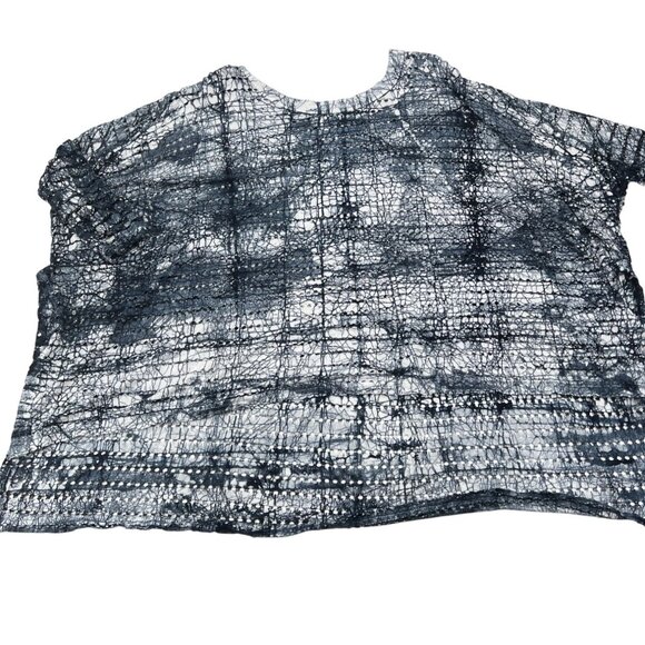 Hard Tail Forever Women's Size Small Black & White Tie-Dye Mesh Top Pullover - Picture 1 of 4